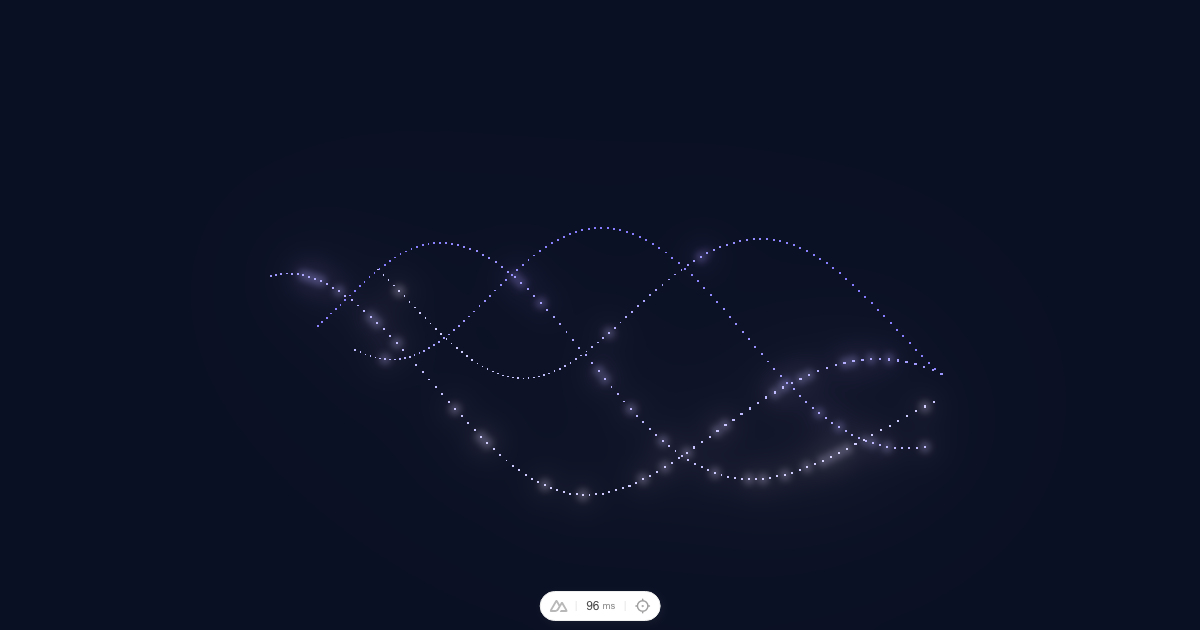 Flowing woven light ribbons representing continuous capacity flow in Fieldgates' custom Enterprise packages